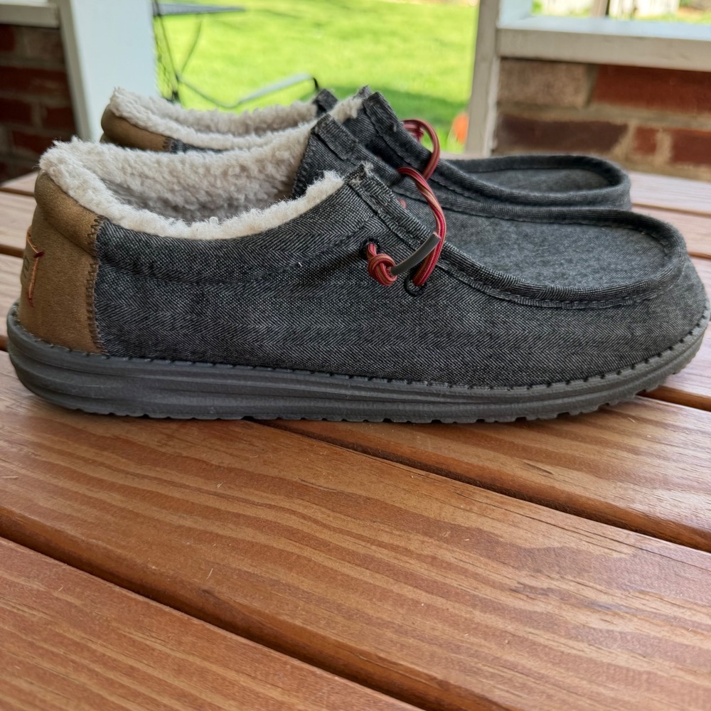 Hey Dude Wally Black Shell Men's Casual Shoes Black Lightweight Comfort US 11 - Picture 4 of 9